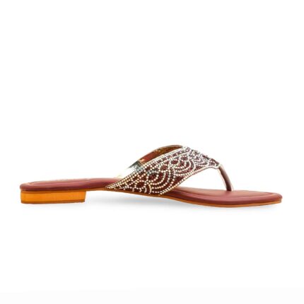 Maroon Fancy Chappal FN0820 - View 2