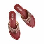 Maroon Fancy Chappal FN0820 - View 5