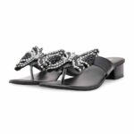 Black Fancy Chappal For Women FN0821 - View 3