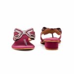 Maroon Fancy Chappal For Women FN0821 - View 4