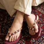 Maroon Fancy Chappal For Women FN0822 - View 1
