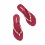 Maroon Fancy Chappal For Women FN0822 - View 5