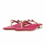 Maroon Fancy Chappal For Women FN0822 - View 3