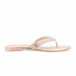 Peach Fancy Chappal For Women FN0829 - View 2