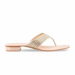 Golden Fancy Chappal For Women FN0832 - View 2