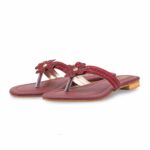 Maroon Fancy Chappal For Women FN0833 - View 3