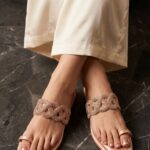 Peach Fancy Chappal For Women FN0835 - View 1