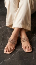 Peach Fancy Chappal For Women FN0835 - View 1