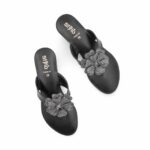 Black Fancy Chappal For Women FN0838 - View 5