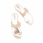 Golden Fancy Chappal For Women FN0839 - View 5
