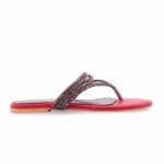 Maroon Fancy Women Chappal FN0853 - View 2