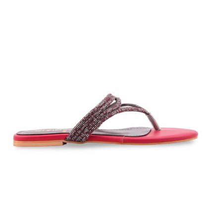 Maroon Fancy Women Chappal FN0853 - View 2