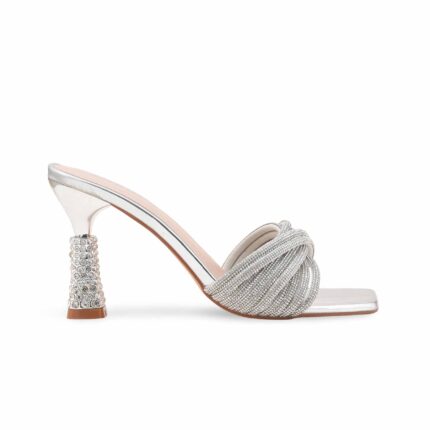 Silver Fancy Slipper For Women FN6246 - View 2