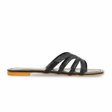 Black Fancy Slipper FN7901 - View 2