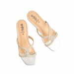 Silver Fancy Slipper For Women FN7912 - View 5