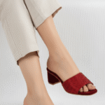 Maroon Fancy Slipper For Women FN7959 - View 1