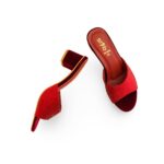 Maroon Fancy Slipper For Women FN7959 - View 5