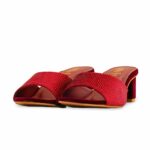 Maroon Fancy Slipper For Women FN7959 - View 3