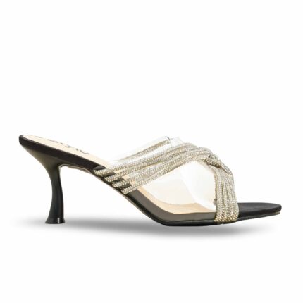 Black Fancy Bridal Slipper FN7973 - View 2