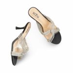 Black Fancy Bridal Slipper FN7973 - View 5