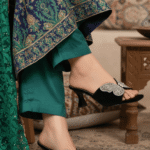 Black Fancy Slipper For Women FN7974 - View 1