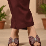 Maroon Fancy Slipper For Women FN7974 - View 1