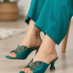 Green Fancy Slipper For Ladies FN7974 - View 1