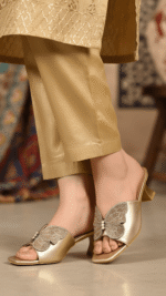 Golden Fancy Slipper For Women FN7974 - View 1