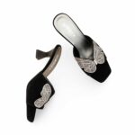 Black Fancy Slipper For Women FN7974 - View 5