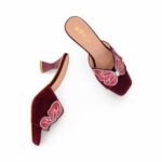 Maroon Fancy Slipper For Women FN7974 - View 6