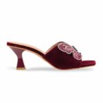 Maroon Fancy Slipper For Women FN7974 - View 3