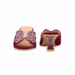 Maroon Fancy Slipper For Women FN7974 - View 5