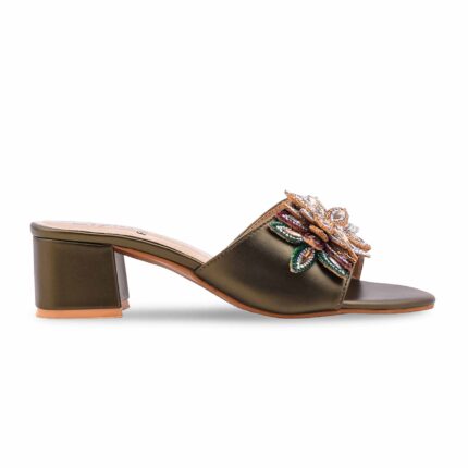 Olive Fancy Women Slipper FN7976 - View 2