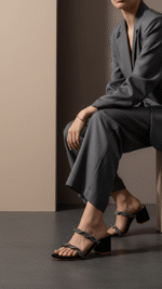 Black Fancy Slipper For Women FN7977 - View 1