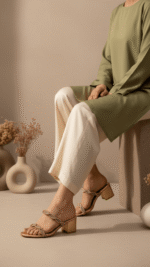 Golden Fancy Slipper For Women FN7977 - View 1