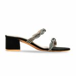 Black Fancy Slipper For Women FN7977 - View 2