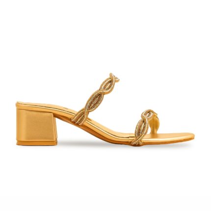 Golden Fancy Slipper For Women FN7977 - View 2