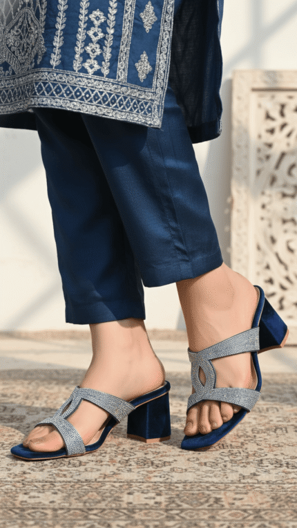 Blue Fancy Slipper For Women FN7980 - View 1