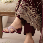 Maroon Fancy Women Slipper FN7983 - View 1