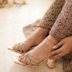 Golden Fancy Slipper For Ladies FN7984 - View 1