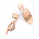Golden Fancy Slipper For Ladies FN7987 - View 5