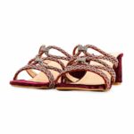 Maroon Fancy Women Slipper FN7988 - View 3