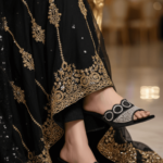 Black Fancy Slipper For Ladies FN7993 - View 1