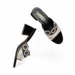 Black Fancy Slipper For Ladies FN7993 - View 5