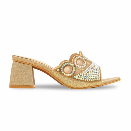 Golden Fancy Slipper For Women FN7993 - View 2
