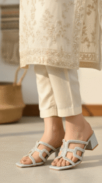 Silver Fancy Women Slipper FN7994 - View 1
