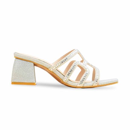 Silver Fancy Women Slipper FN7994 - View 2