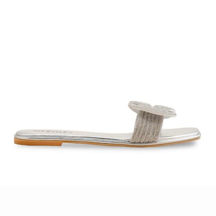 Silver Fancy Slipper For Ladies FN7998 - View 2