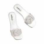 Silver Fancy Slipper For Ladies FN7998 - View 5
