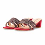 Maroon Fancy Slipper For Ladies FN8001 - View 3